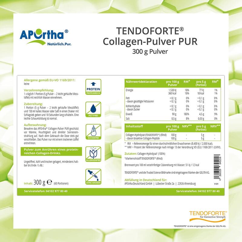 TENDOFORTE® B (Rind) Collagen-Pulver PUR - 300 g