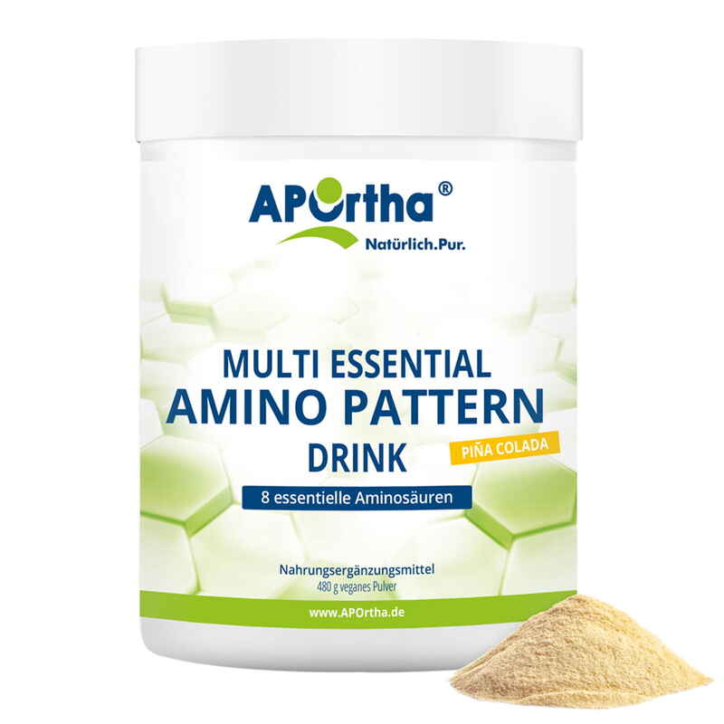 Amino Pattern Premium Drink - Pina Colada - EAA mit BCAA - 480 g veganes Pulver