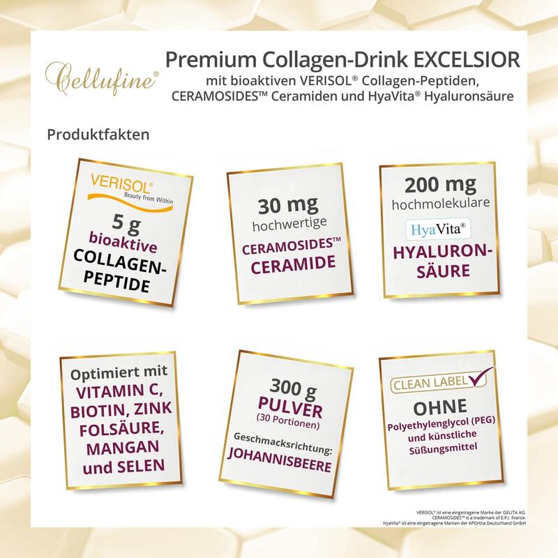 VERISOL® B (Rind) Premium Collagen-Drink EXCELSIOR Johannisbeere - 300 g