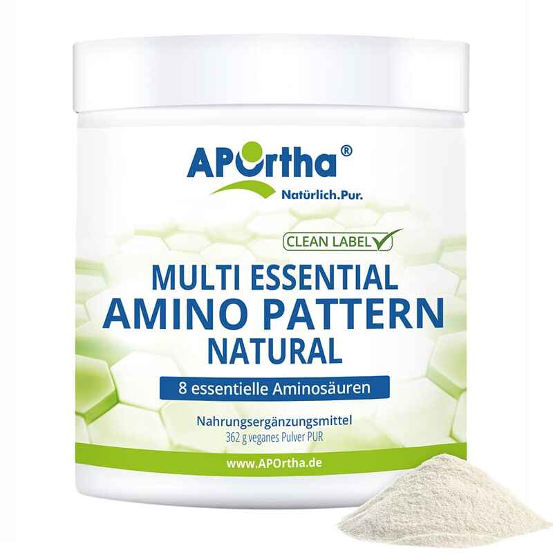 Amino Pattern Aminosäuren PUR - EAA mit BCAA - NATURAL - 362 g veganes Pulver