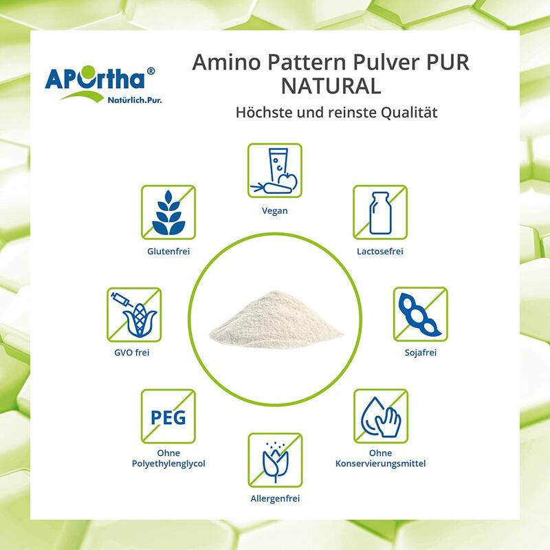 Amino Pattern Aminosäuren PUR - EAA mit BCAA - NATURAL - 362 g veganes Pulver