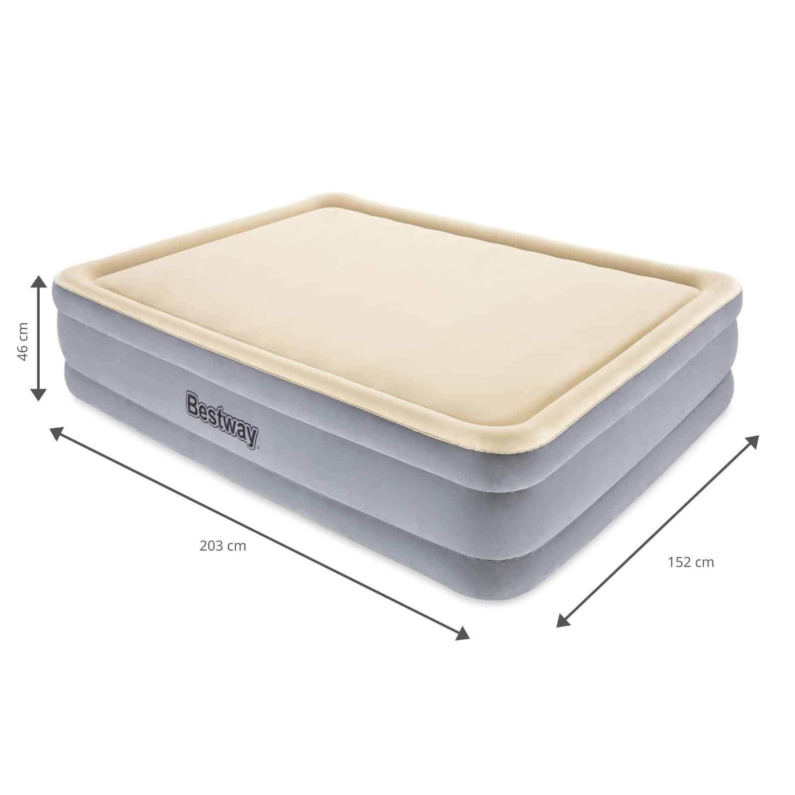 Bestway Luchtbed met ingebouwde pomp 203x152x46 cm 4/5
