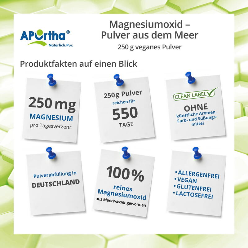 Magnesiumoxid Pulver aus dem Meer - 250 g veganes Pulver