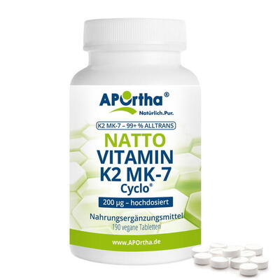 Natto Vitamin K2 MK-7 Cyclo® 200 µg - 190 vegane Tabletten
