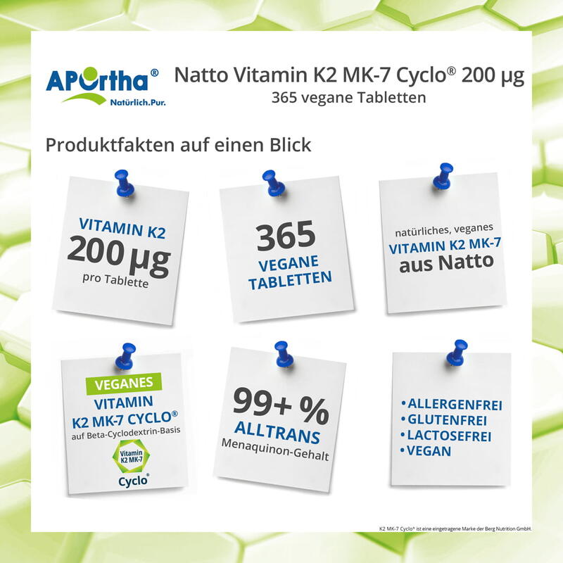 Natto Vitamin K2 MK-7 Cyclo® 200 µg - 365 vegane Tabletten - BIG BOX