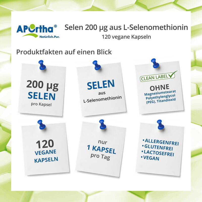 Selen 200 µg aus L-Selenomethionin - 120 vegane Kapseln