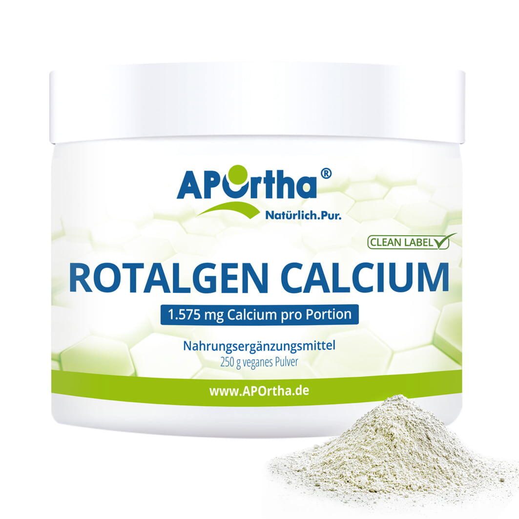 APORTHA Rotalgen-Calcium - 250 g veganes Pulver