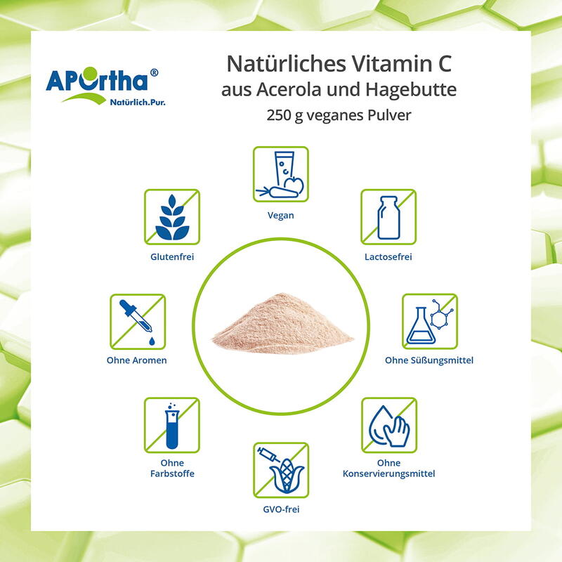 Natürliches Vitamin C - 250 g veganes Pulver