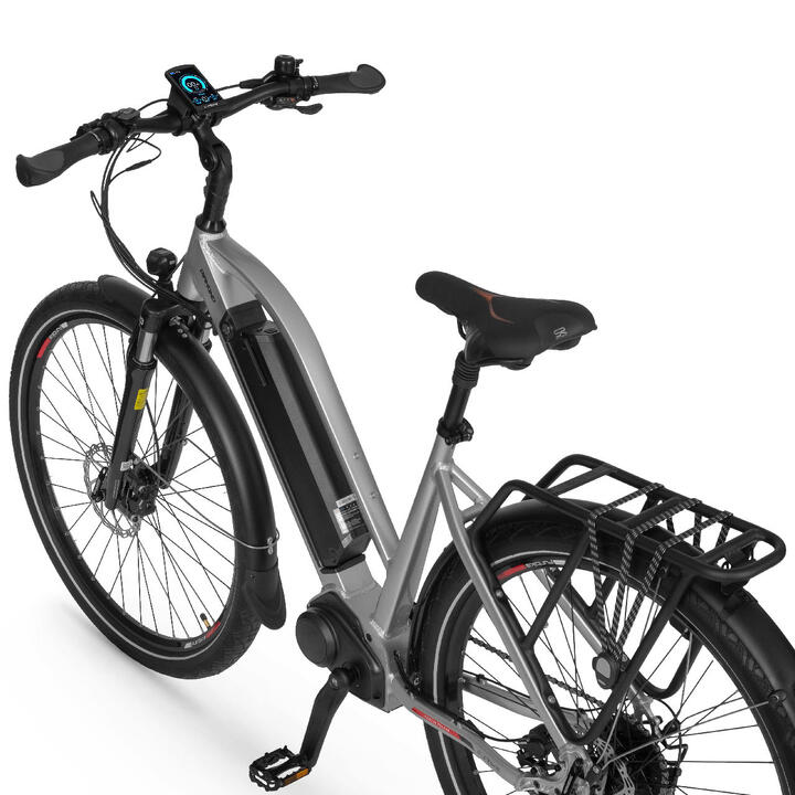 Rower elektryczny trekkingowy dla dorosłych Funbike Diamond Silver (2023) FUNBIKE Decathlon