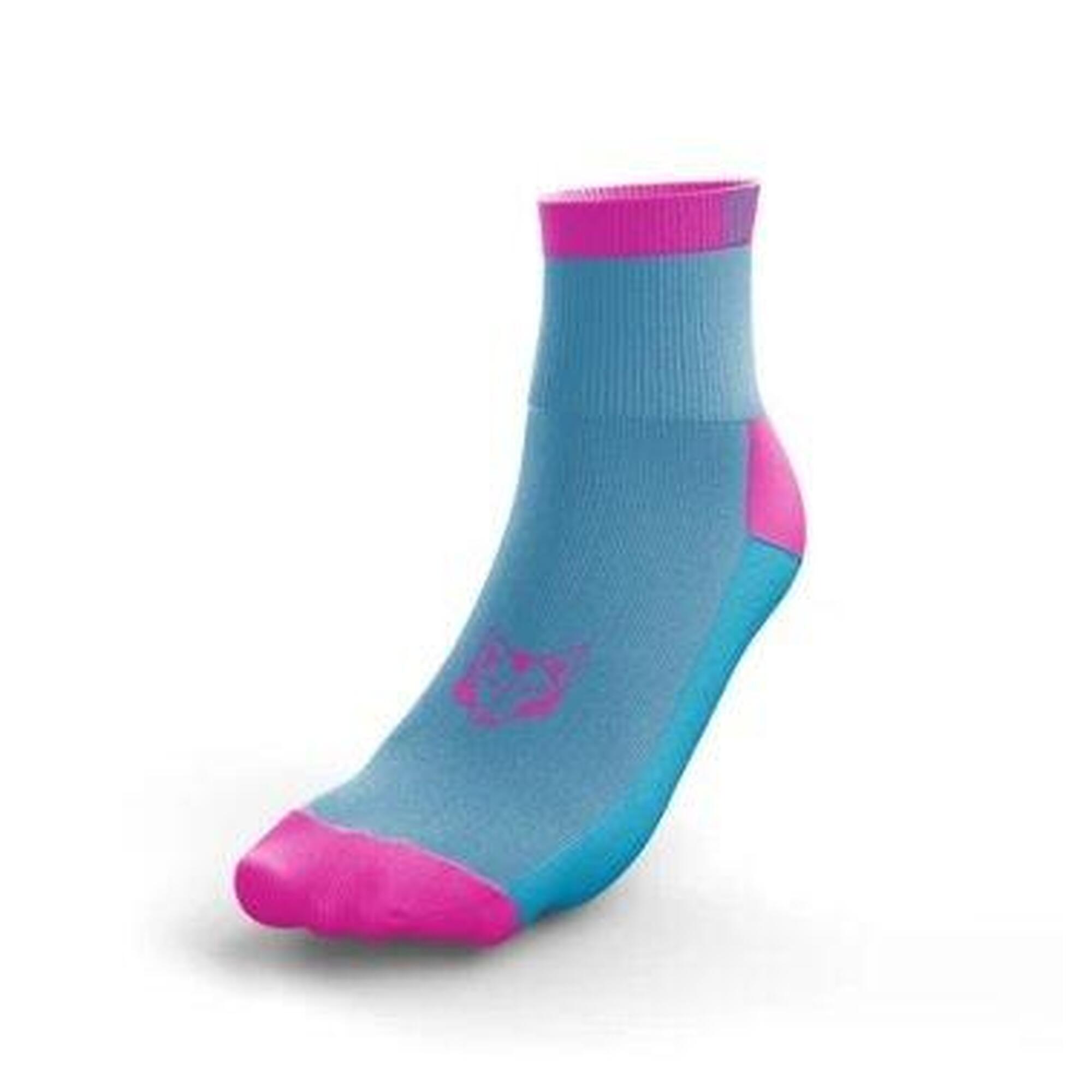 Multi-Sport Low Cut Sock Light Blue &amp; Pink road running Azul OTSO