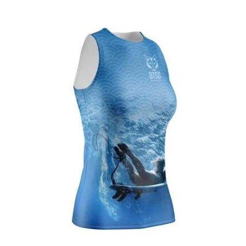 T-shirt S/Sleeve Surf mulher corrida Azul OTSO