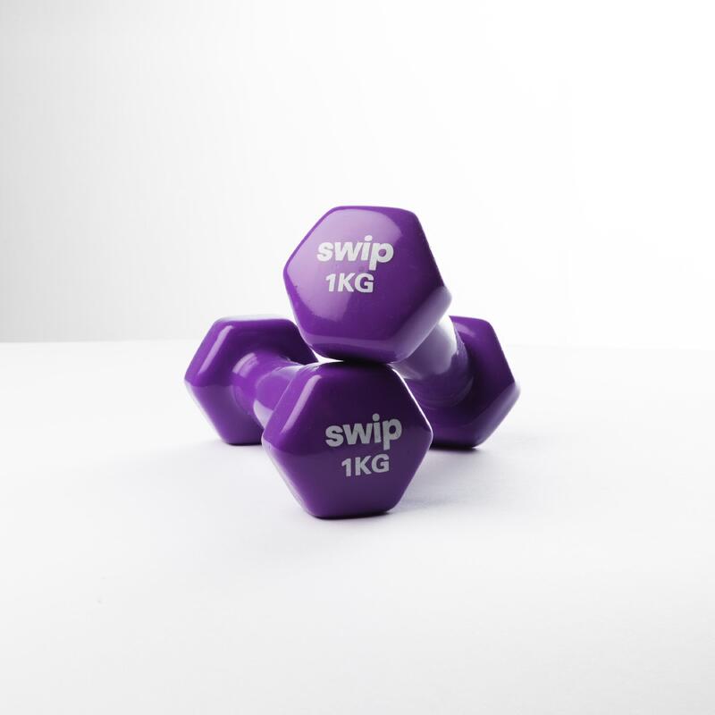 Hanteln SWIP 1kg, violett.