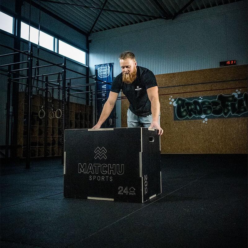 Plyo Box - Jumpbox - Sprungbox Fitness - Holz - Schwarz