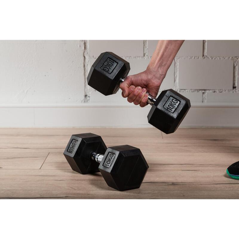 Haltère musculation crosstraining hex dumbbell 22.5kg