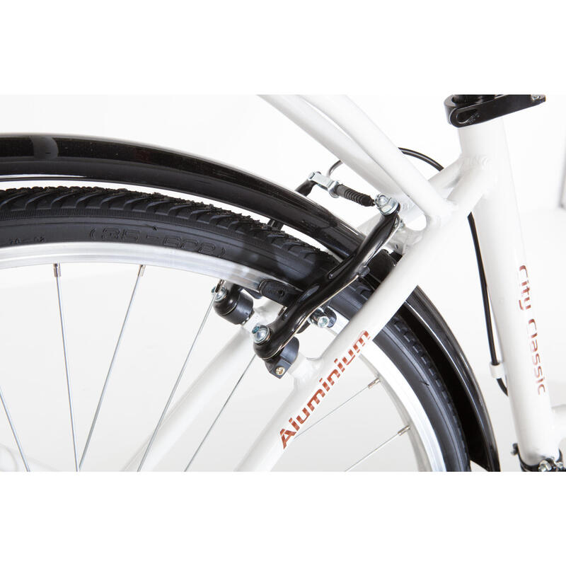 Bicicletta da Passeggio City Classic 28" , Unisex, Momabikes, bianco