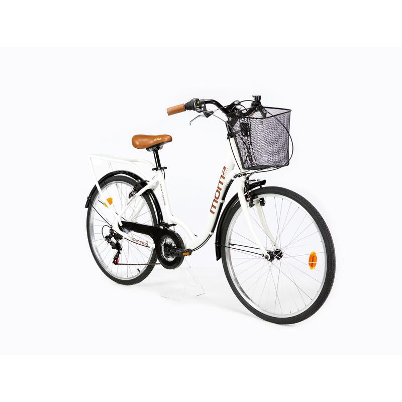 Bicicletta da Passeggio City Classic 26" , Unisex, Momabikes, bianco
