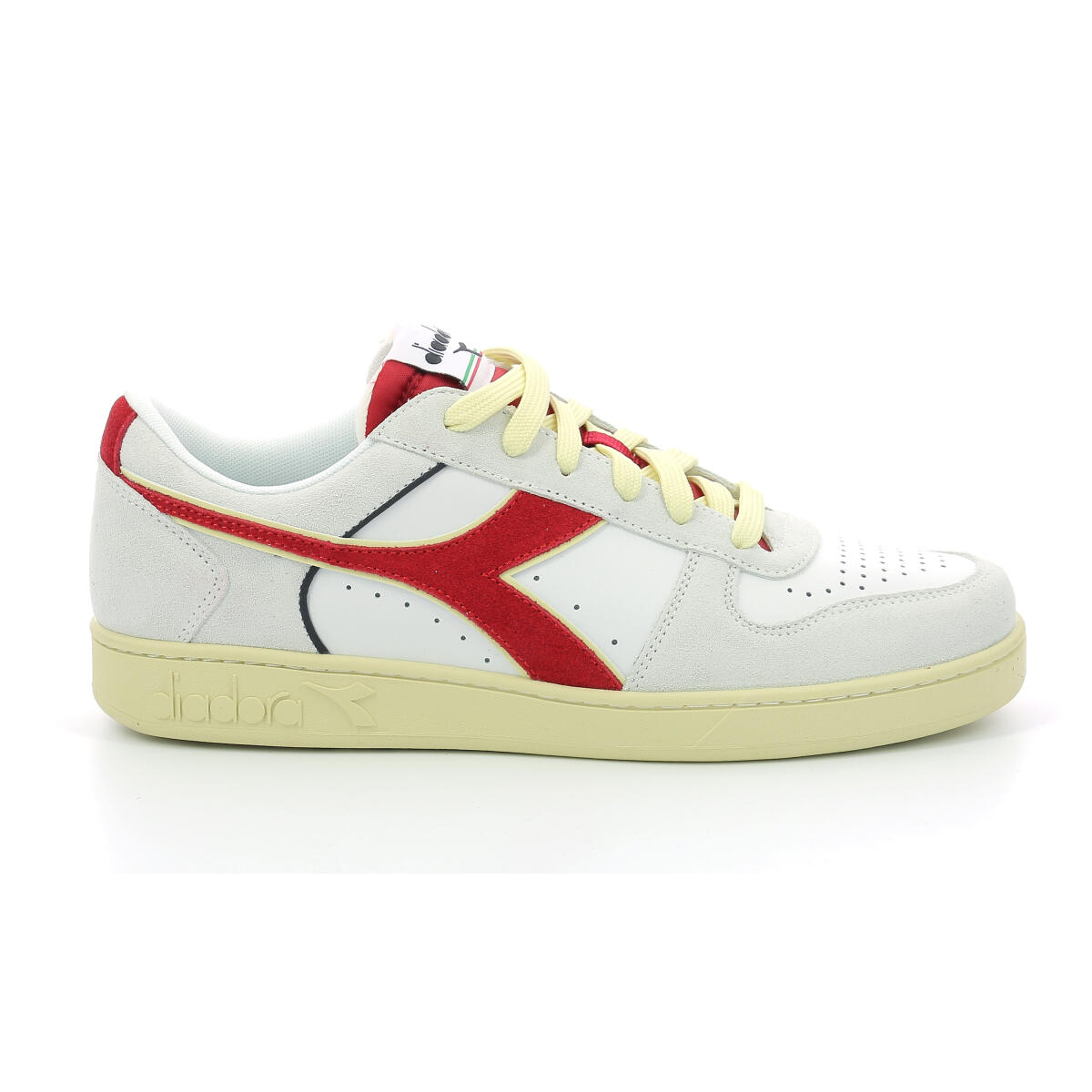 Diadora - Sneakers Basses Magic Bas Low S - Baskets - Blanc|rouge - 43 - Decathlon
