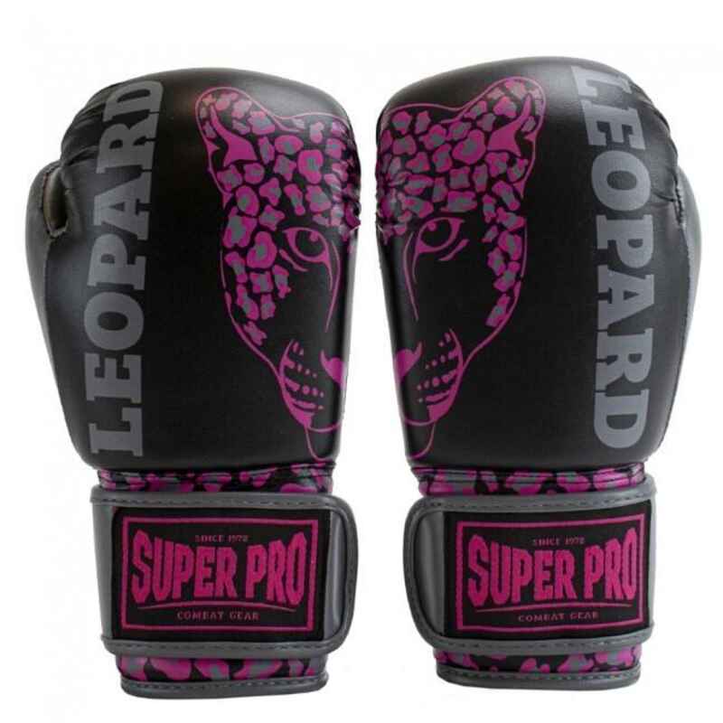 Boxhandschuhe für kinder - Leopard - Schwarz/Rosa