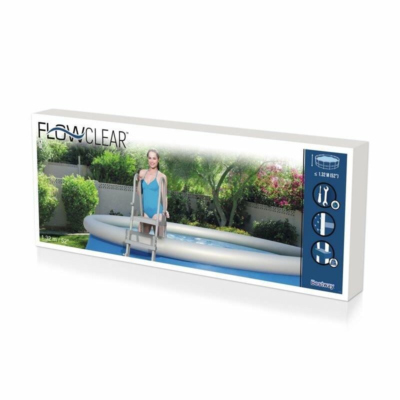 Flowclear Escada para piscinas com 4 degraus 132 cm