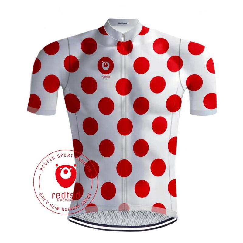 Camisola de ciclismo   - camisola polka dot - RedTed