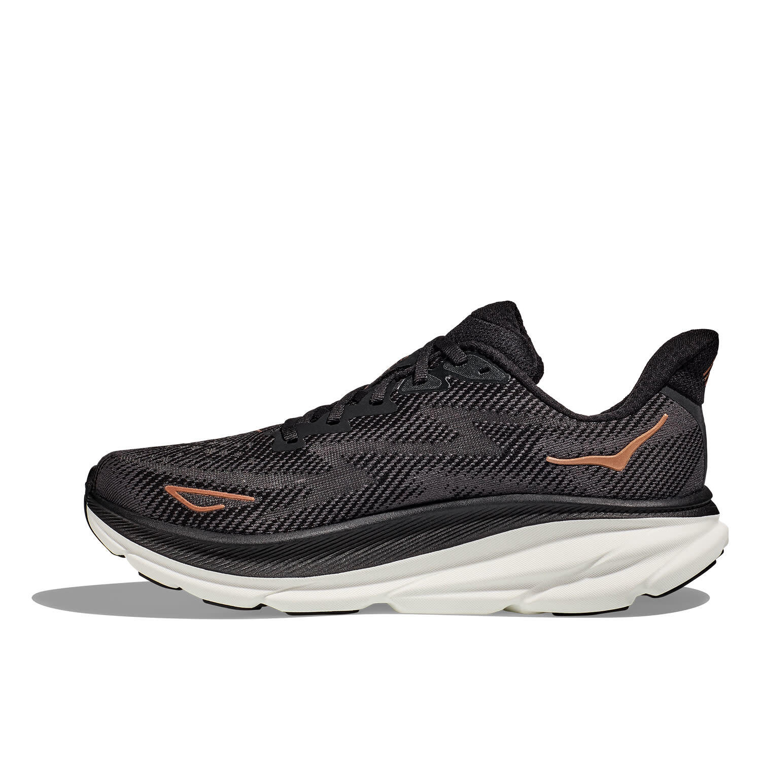 Calçado de corrida mulher - HOKA Clifton 9 W - Preto / Cobre 5/7