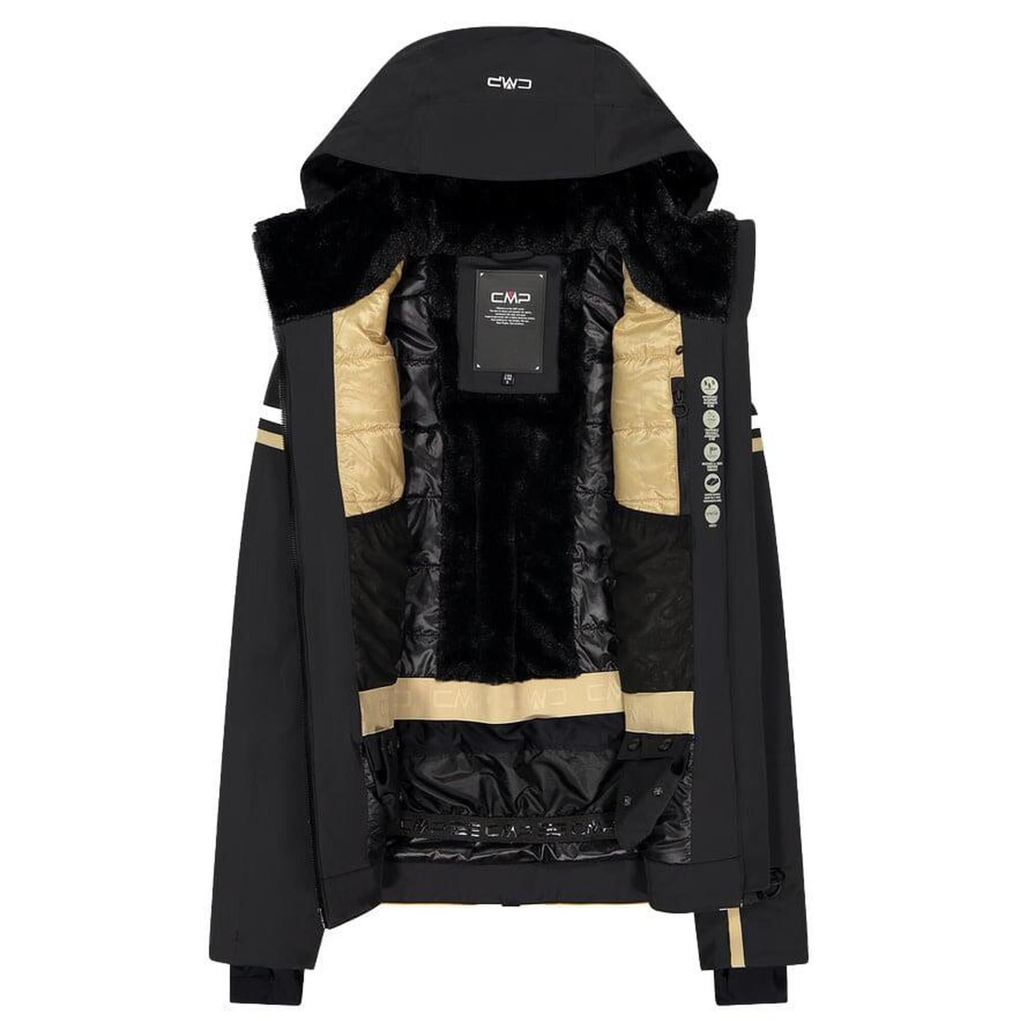 Chaquetas Esqui Mujer CMP W Jacket Zip Hood Nero Sesamo Decathlon