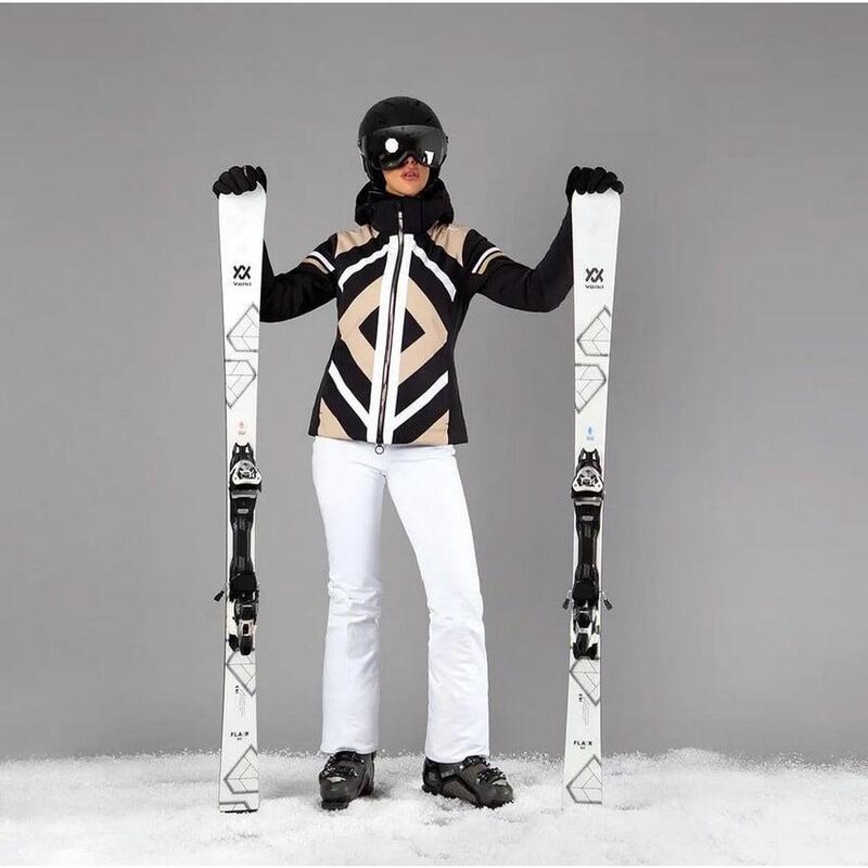 Esqui Mujer - CMP W Jacket Zip Hood - Nero/Sesamo | Decathlon