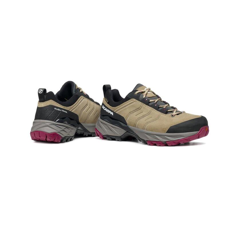 Calçado de caminhada mulher - SCARPA Rush Trail GTX W - Deserto claro/Framboesa