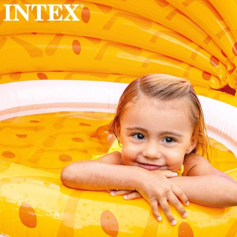 Piscina para crianças insuflável com protecção em forma de ananás Intex