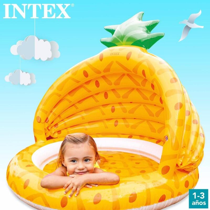 Piscina infantil hinchable con toldo piña INTEX