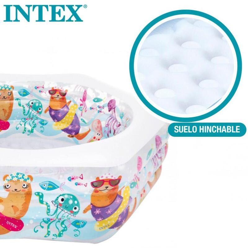 Piscina desmontable hinchable Intex hexagonal 191x178x61 cm - 510 l