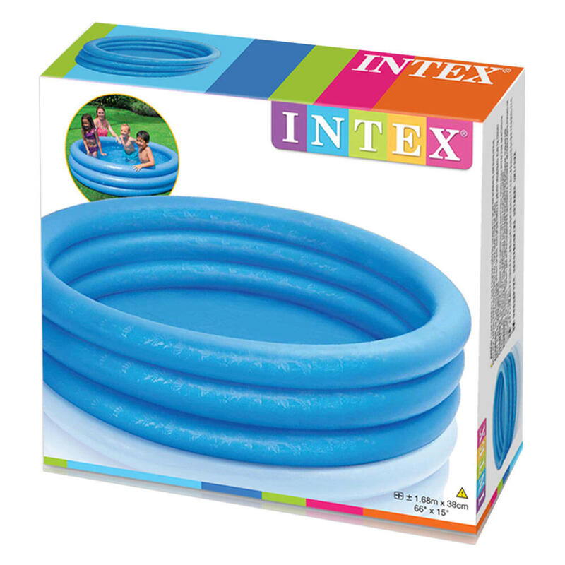 Piscina insuflável Intex 3 anéis azul 168x38 cm - 481 litros