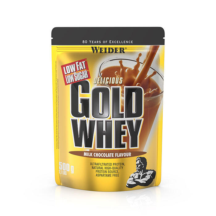 Weider Gold Whey 500 gr - proteína de alta qualidade - fácil absorção.