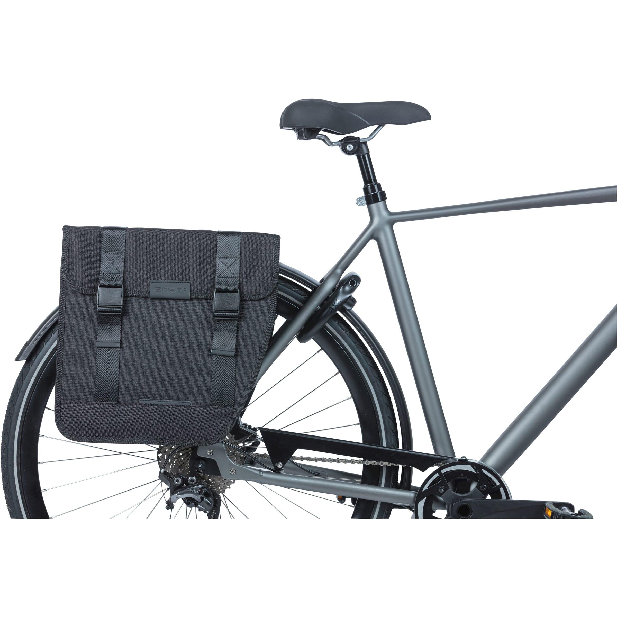 Saco de bicicleta de poliéster impermeável com passeio reflector xl Basil 6/7