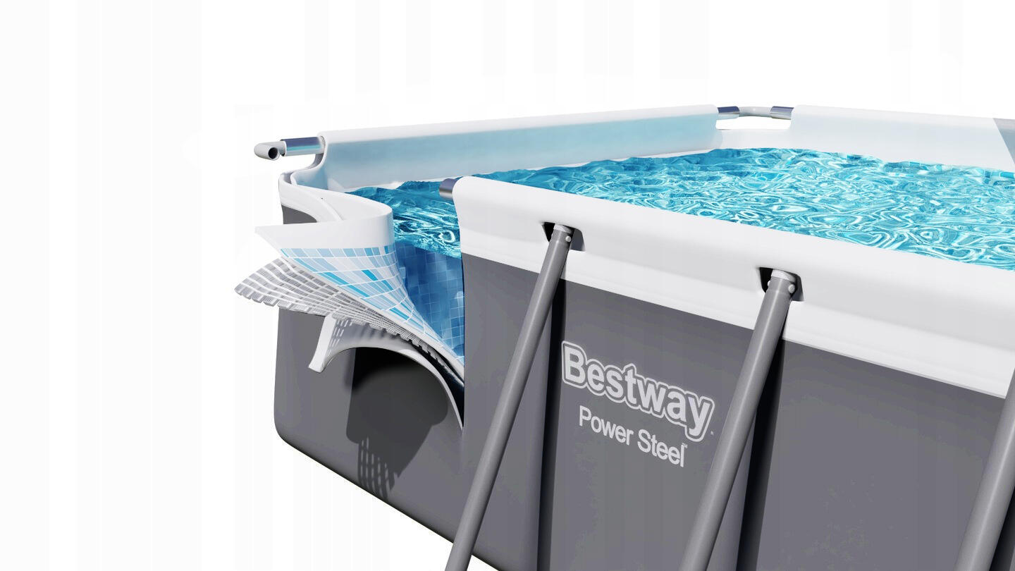 Basen ogrodowy stelażowy 404 x 201 x 100 cm 18w1 Bestway 56441 3/5