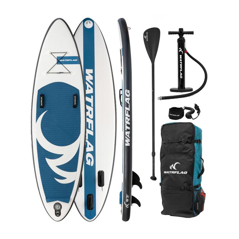 SUP-SURF-BODY Board gonfiabile Wave Rider 251 cm, Mare blu, SET