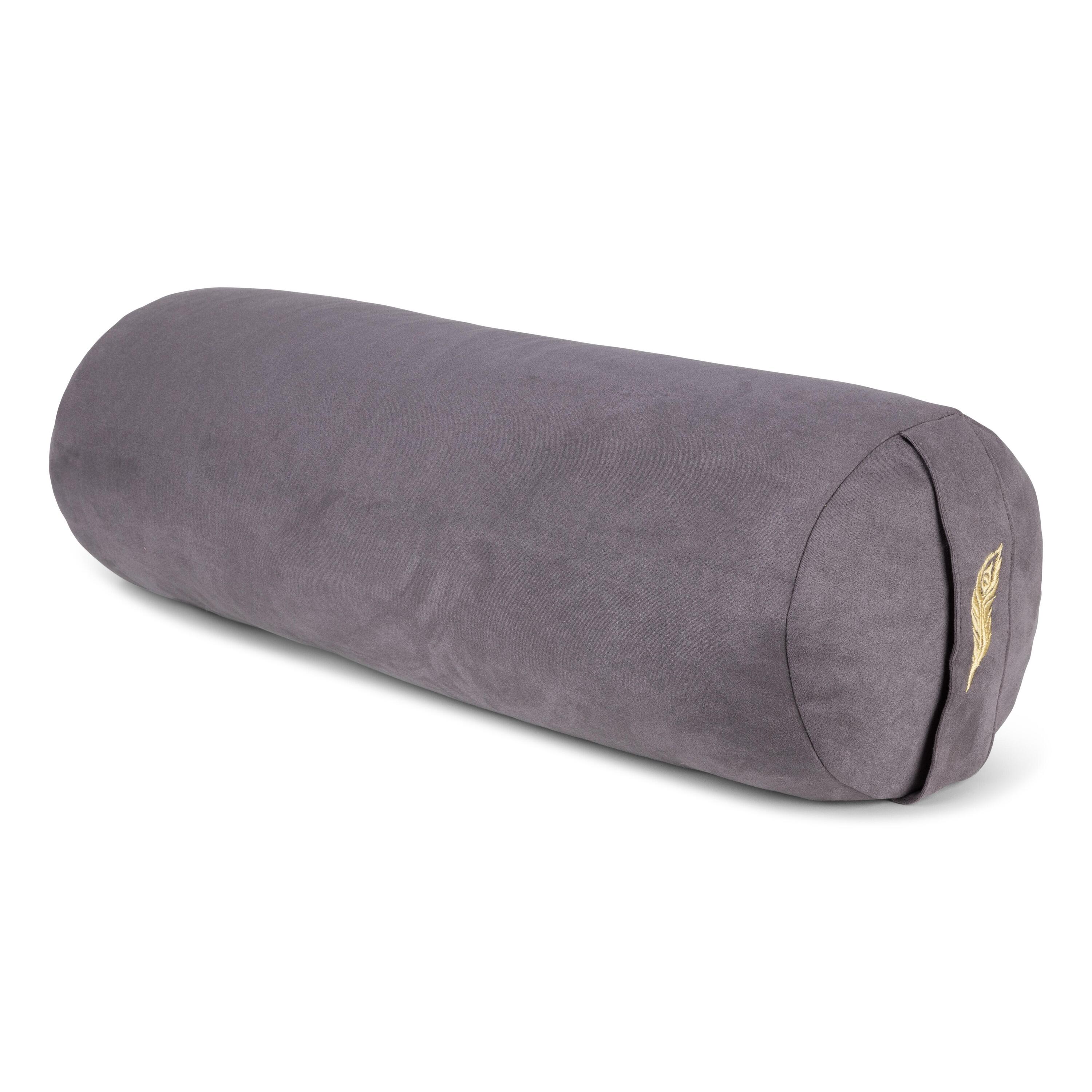 MINDBAAS MindBaas - Yoga Bolster - Suede - Donkergrijs - 60 x 20 (lengte x diameter)