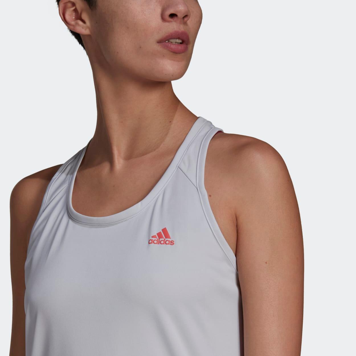 adidas Womens Designed To Move 3-Stripes Sport Tank Top 2/3