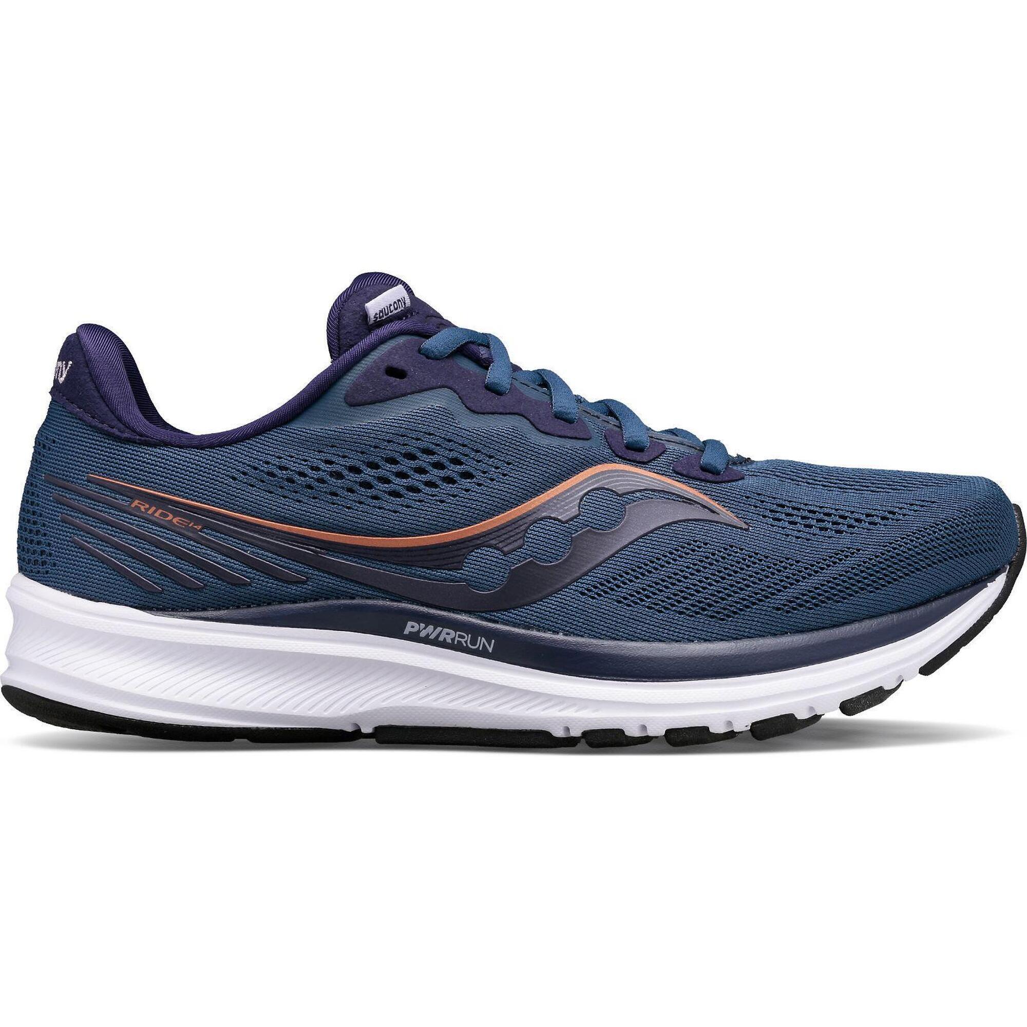 SAUCONY Saucony Ride 14 Womens Shoe  Midnight/Copper