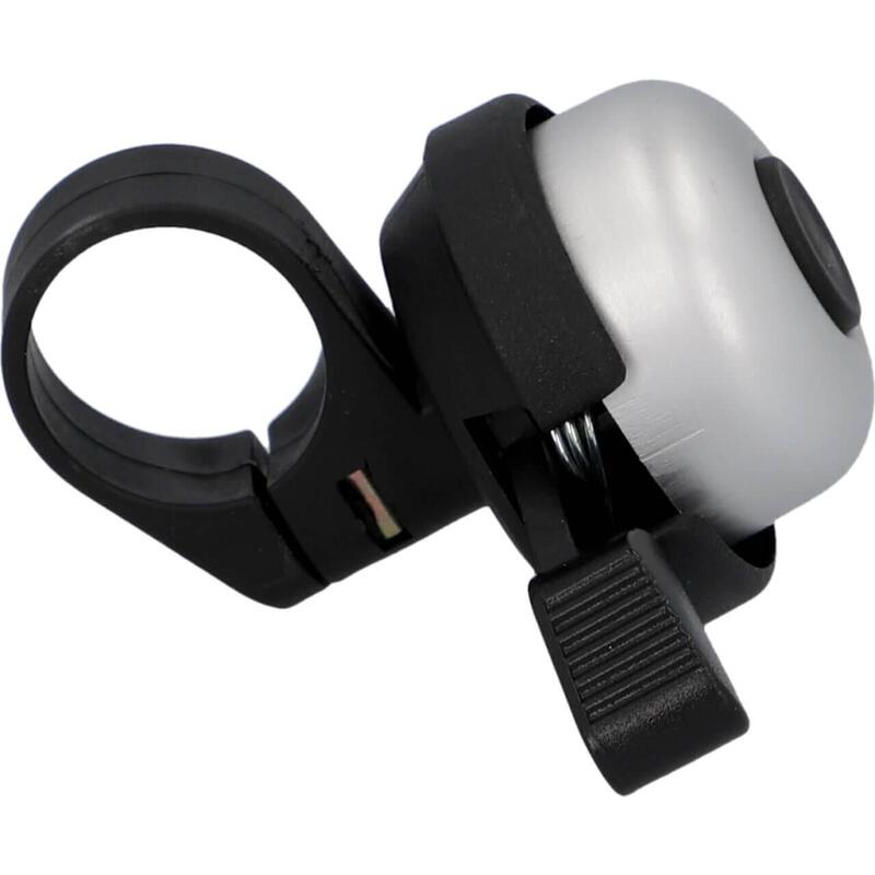 Mini sonerie Ding-Dong pentru bicicleta, metal, negru cu argintiu, universala