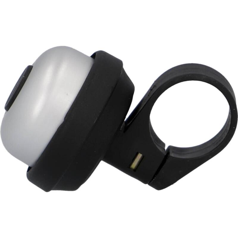 Mini sonerie Ding-Dong pentru bicicleta, metal, negru cu argintiu, universala