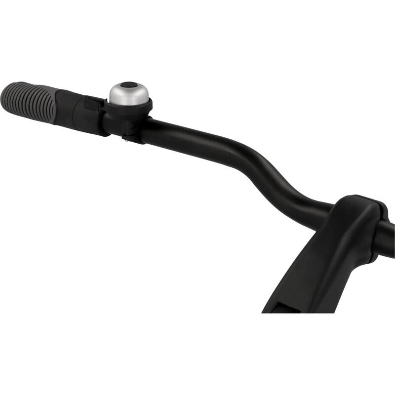 Mini sonerie Ding-Dong pentru bicicleta, metal, negru cu argintiu, universala
