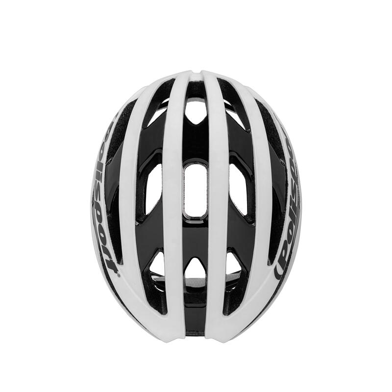 Fahrradhelm für die Straße Light Pro weiß/schwarz glänzend