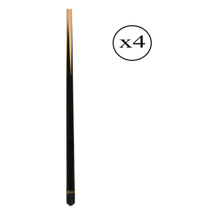 Lot de 4 queues pour billard américain - L : 124 cm - Ø : 12 mm