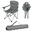 Scaun camping pliabil 130kg ergonomic cu suport pahare NILS CAMP NC3079