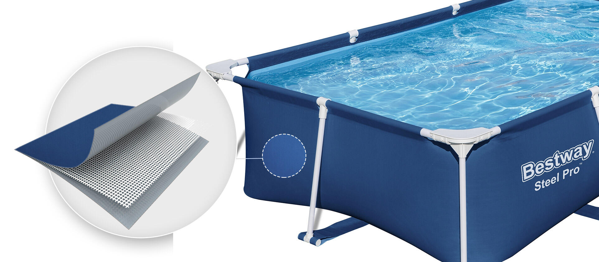 Piscina Bestway Rígida 259x170x61 cm para Adultos 2/6