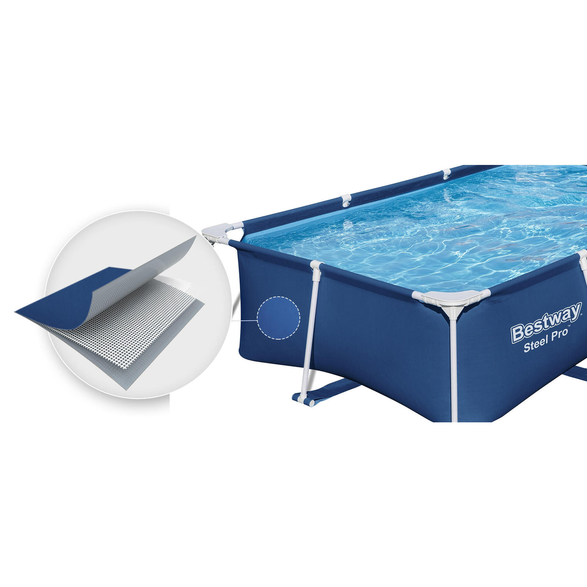 Piscina rettangolare fuori terra Bestway© Steel Pro 2,59 m x 1,70 m x 61 cm