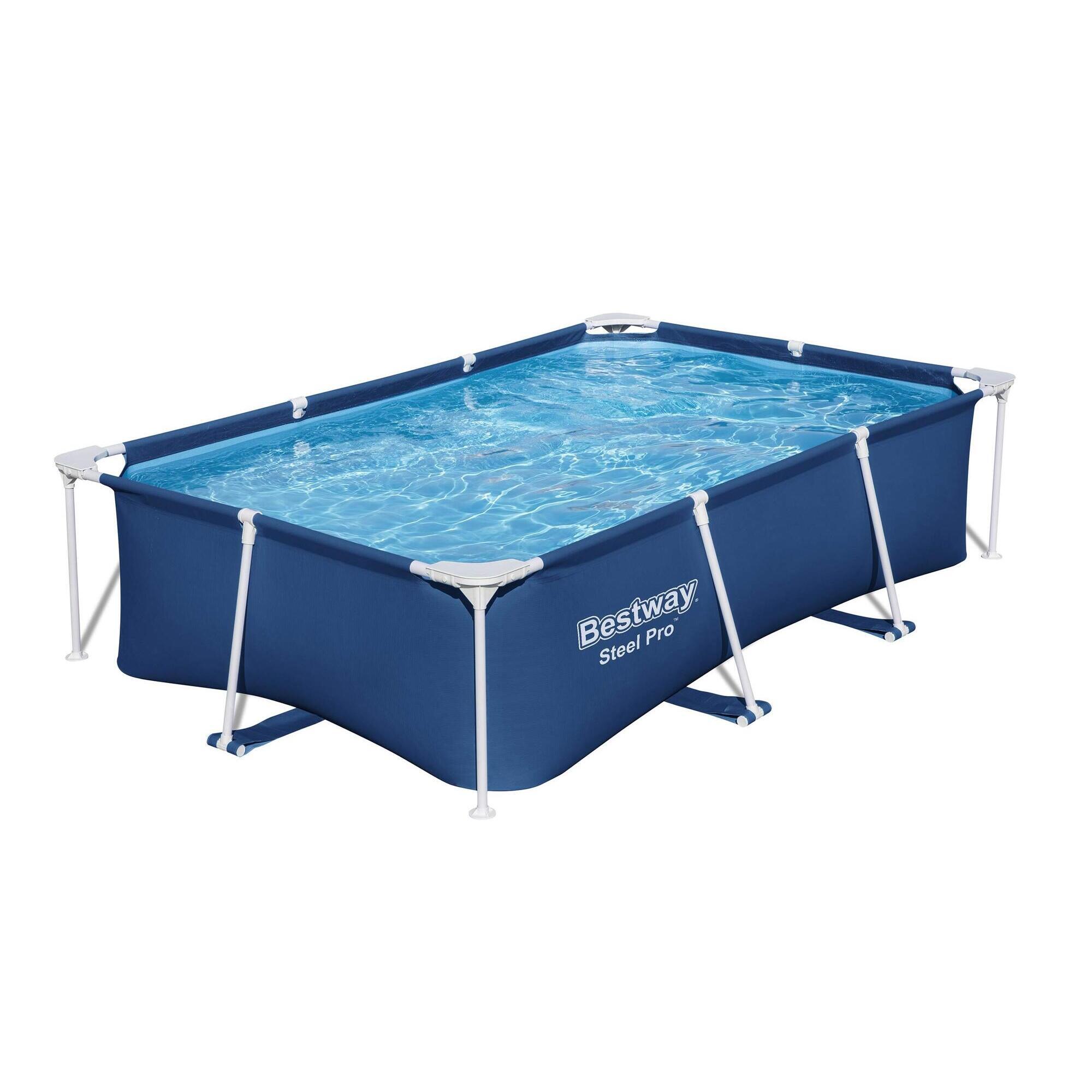 Bestway© Steel Pro Above-ground rectangular pool 2.59 m x 1.70 m x 61 cm