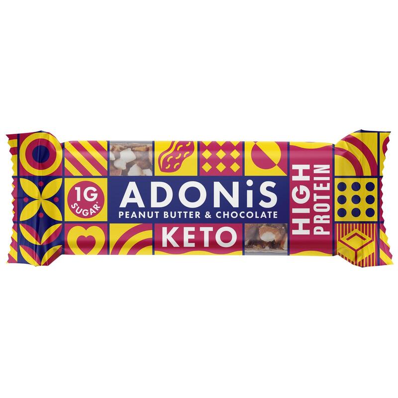 Adonis Keto Protein Bar  Peanut Butter & Chocolate 16x45g