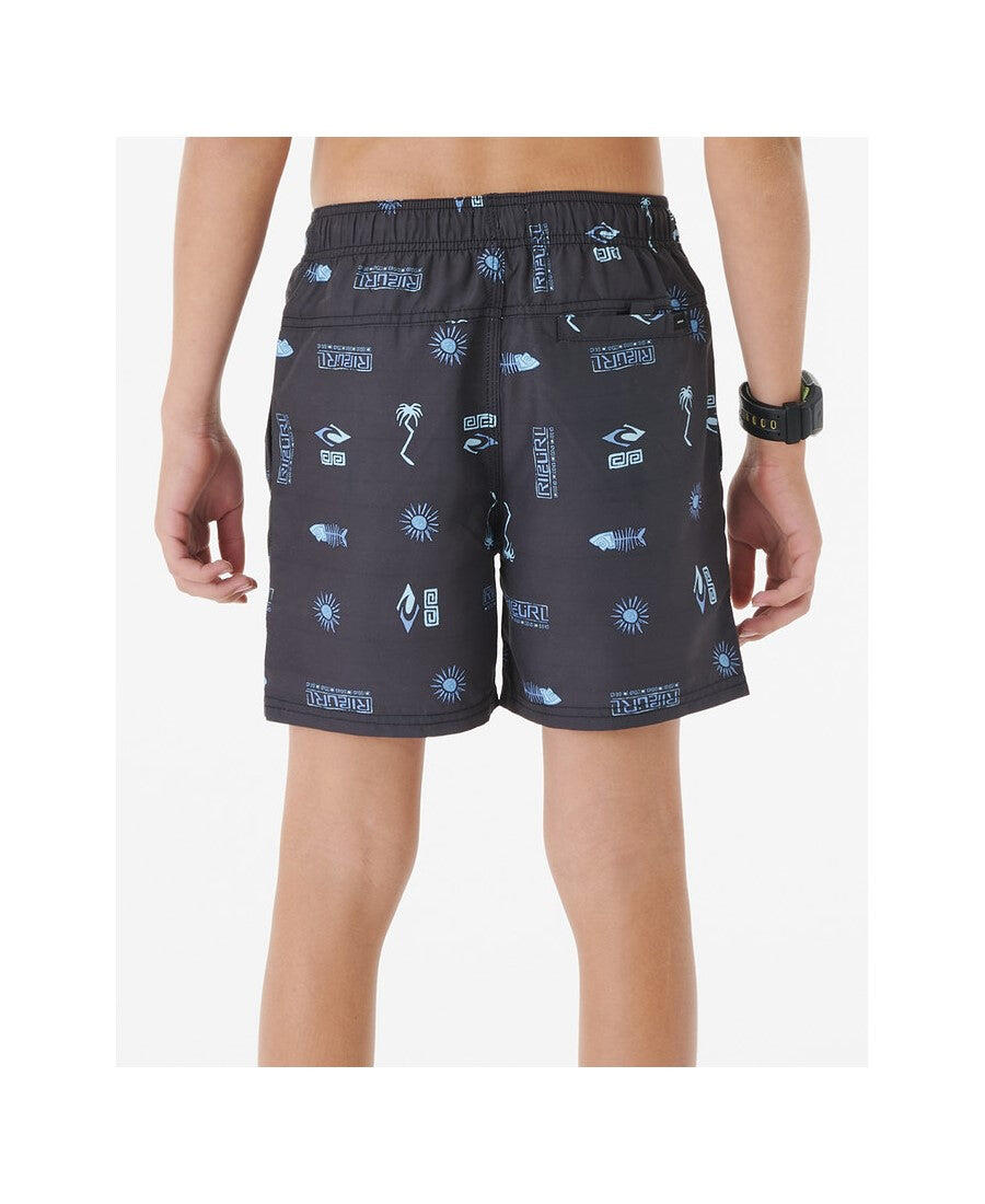 Spodenki surfingowe chłopięce Rip Curl Tube Heads Sun Volley Mesh -Bo czarny 2/6